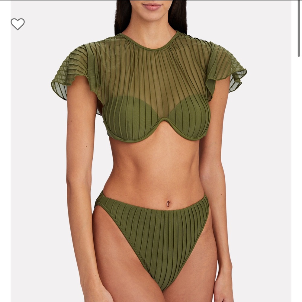 Andrea IYAMA GARA pleated Top & BIKINI SET.